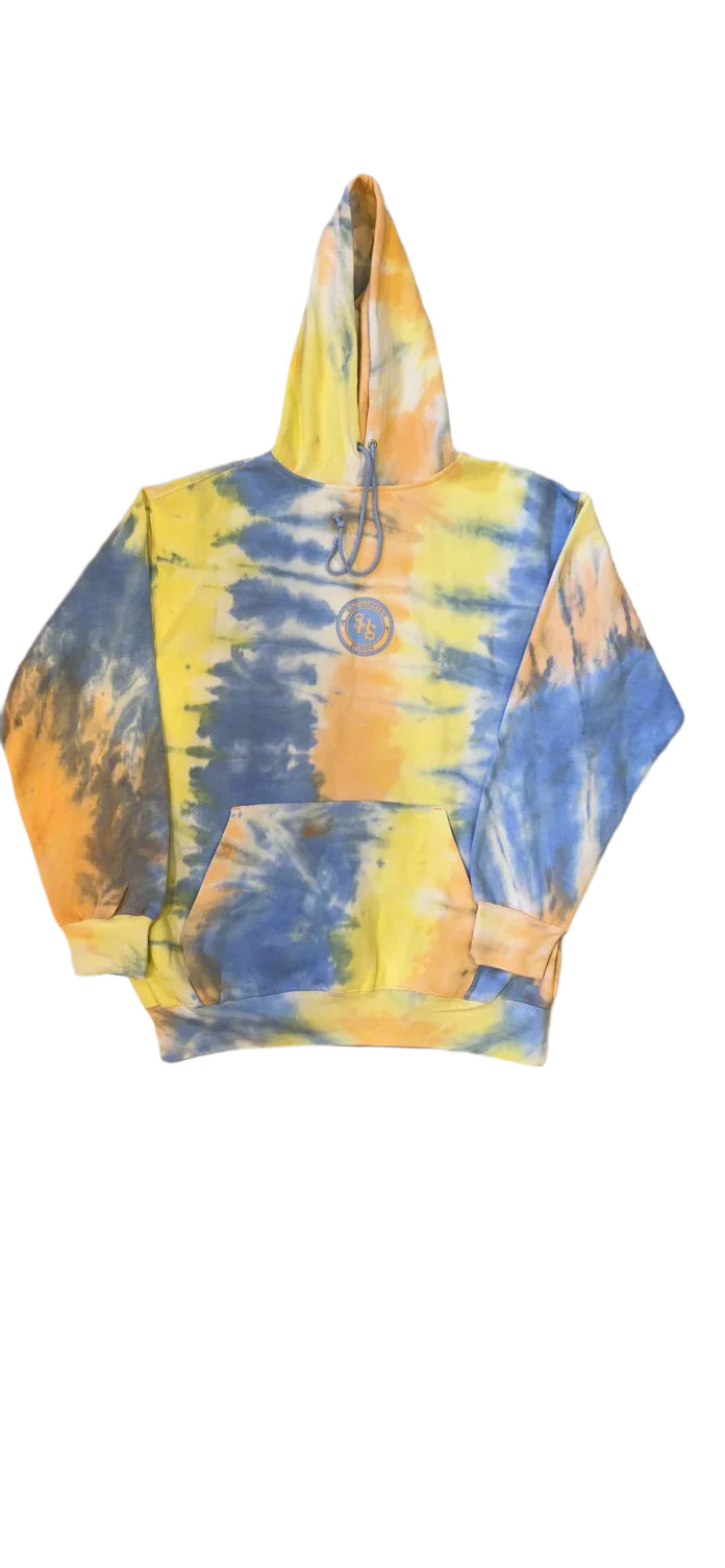 Tie Dye Monogram Logo Hoodie - Sunset