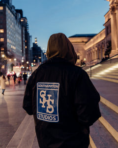 Stamp Logo Windbreaker - Black