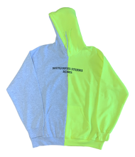 "Tennis" Split Hoodie - Neon/Grey